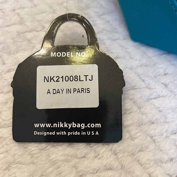 Nikky Bag Blue Cosmetic Bag with Charm - Picture 6 of 7